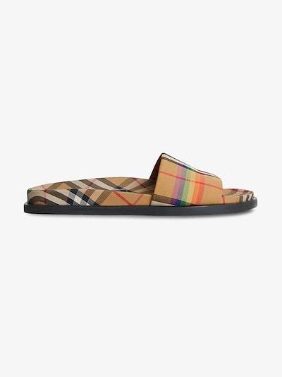 burberry rainbow slides|Burberry flip flops for women.